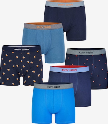 Boxers ' Fan-Prints ' Happy Shorts en bleu : devant