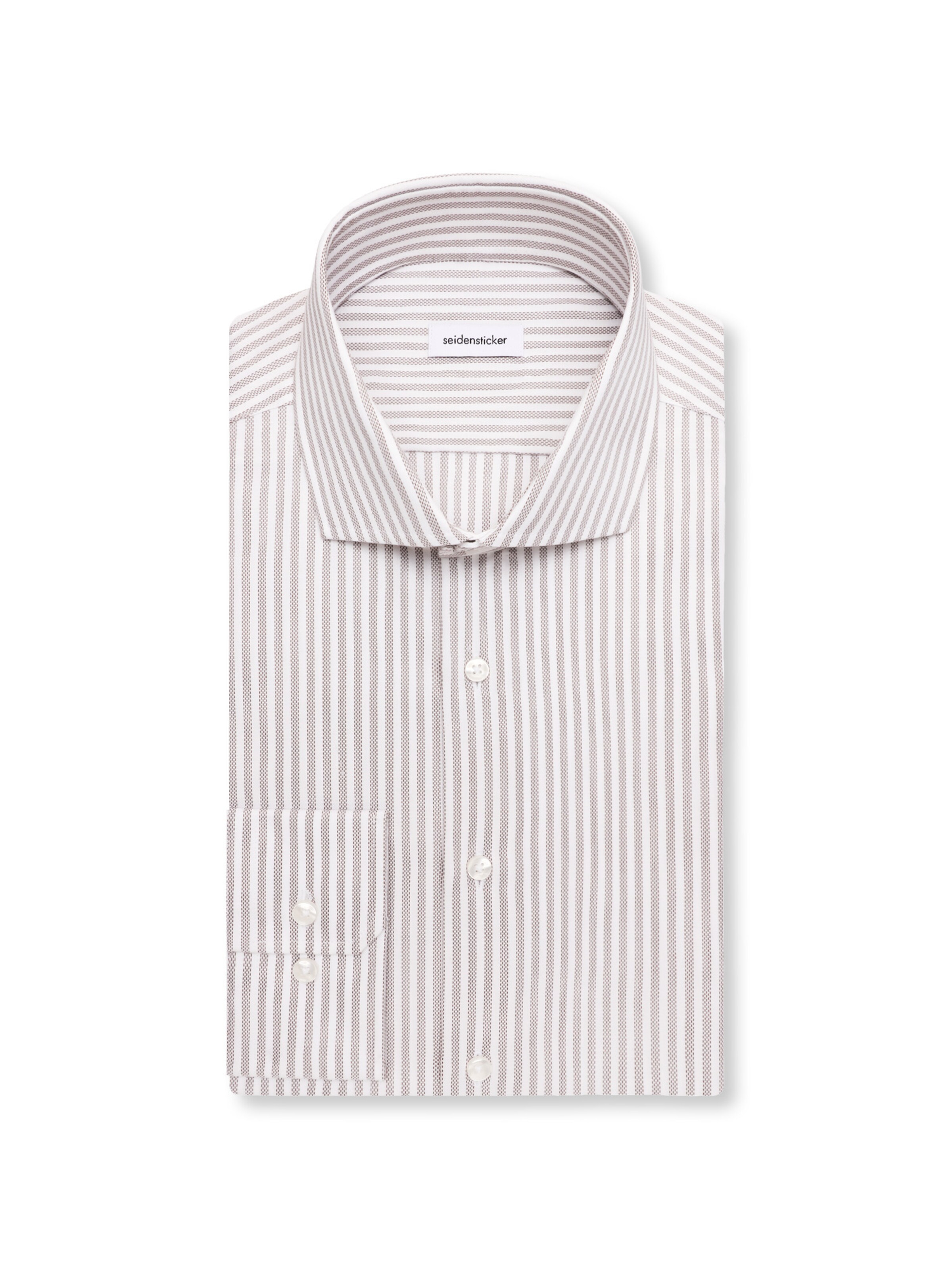 SEIDENSTICKER Regular fit Business shirt in Brown