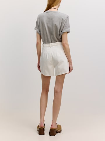 EDITED Normalny krój Spodnie 'Lilyan' w kolorze biały