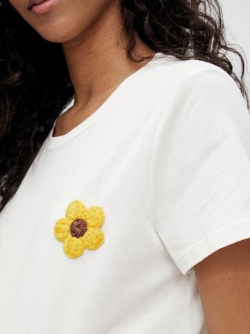 T-shirt 'Sunflower' MAMALICIOUS en blanc