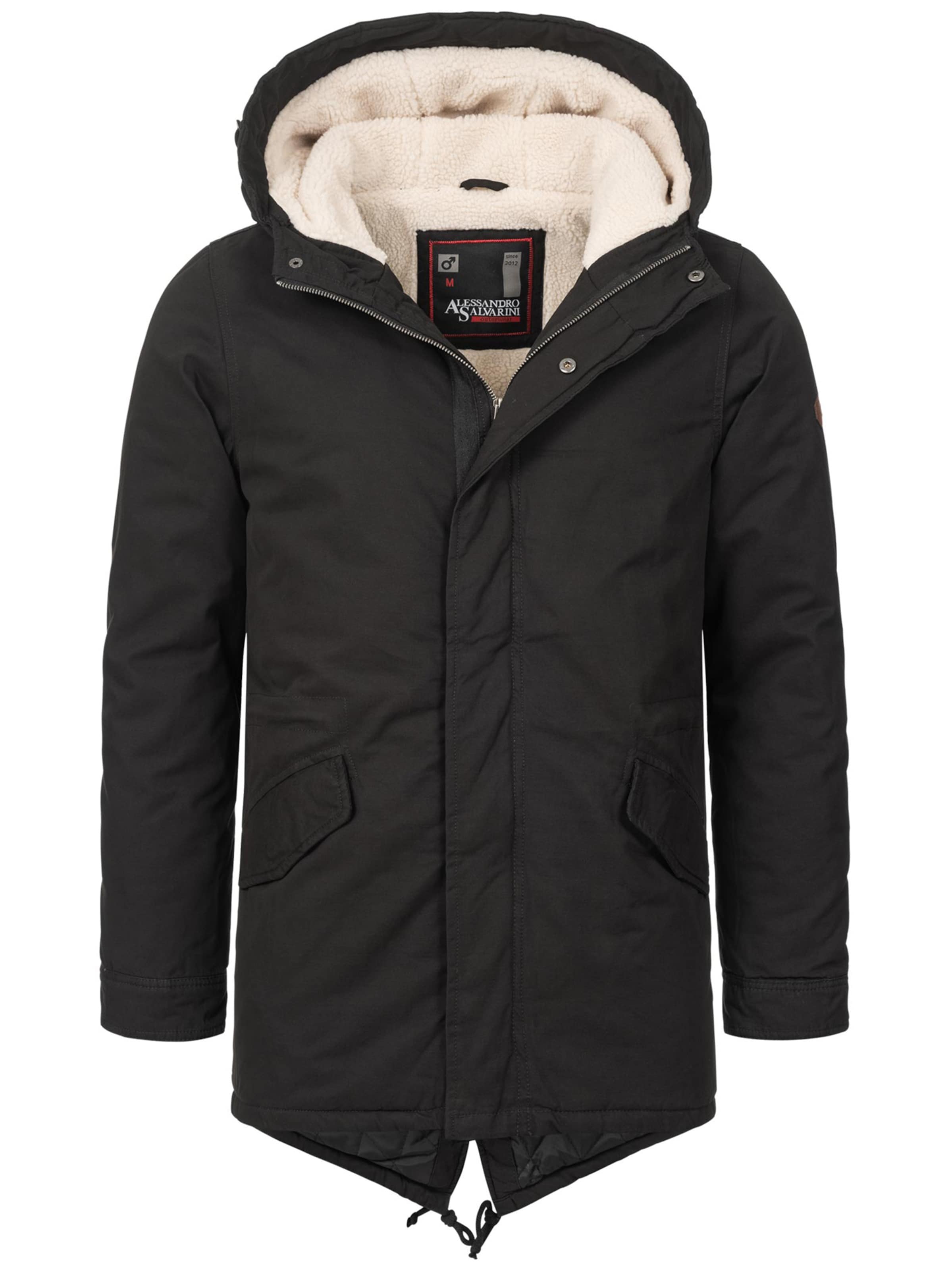 Alessandro Salvarini Parka in Schwarz
