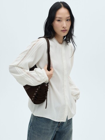 MANGO Bluse 'Jackie' in Weiß: Vorderseite