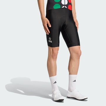 ADIDAS PERFORMANCE - Skinny Pantalón deportivo 'Mercedes - AMG Petronas Formula 1 Team Giro di Mercedes' en negro: frente