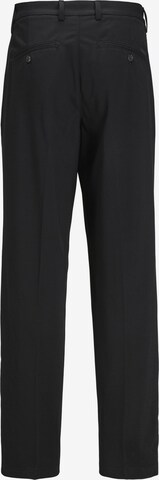 JACK & JONES Regular Trousers with creases 'Karl Pierre' in Black