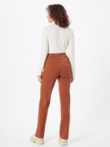 Regular Pantalon à plis Sisley en marron