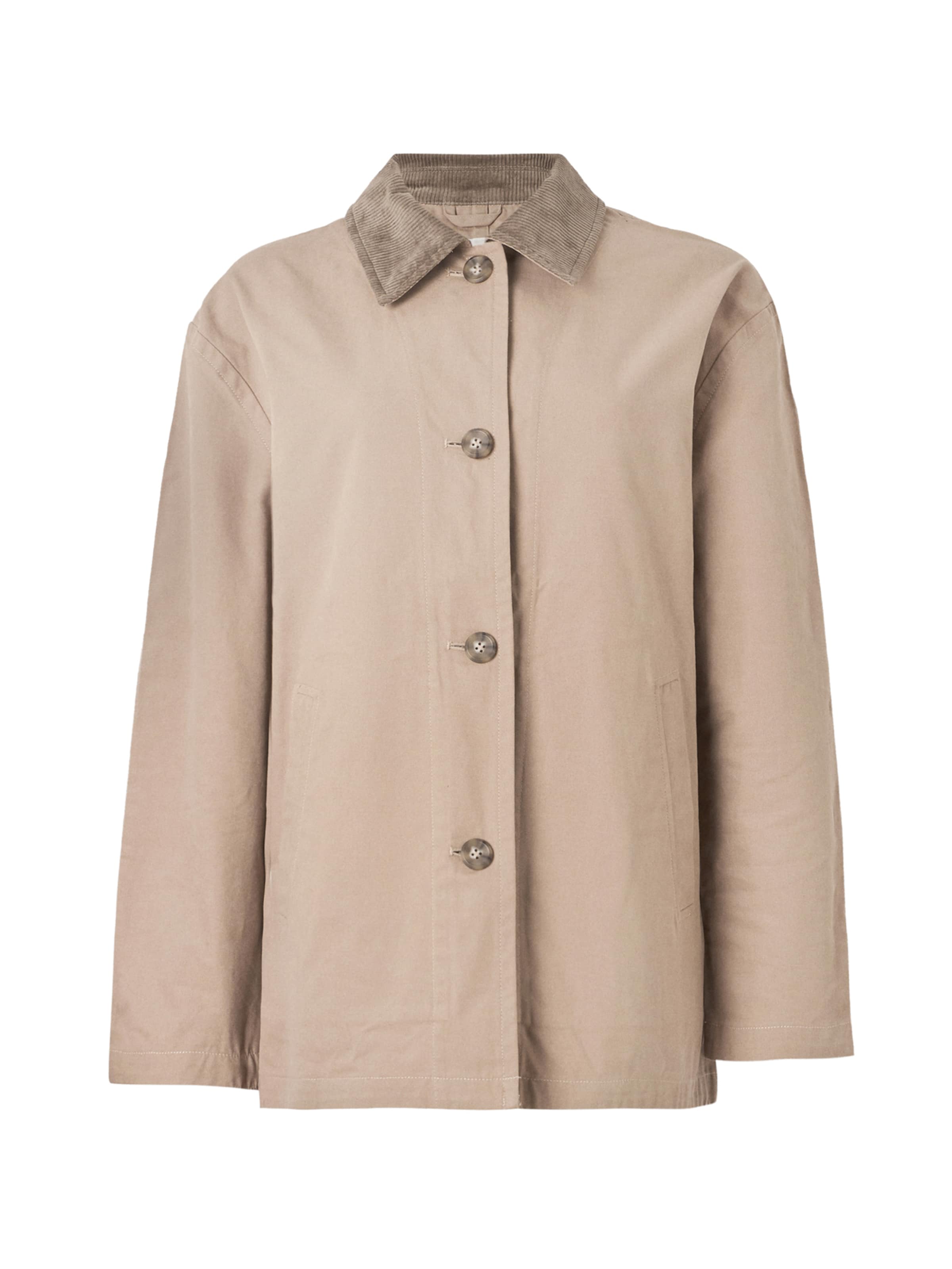 Calvin Klein Přechodný kabát – hnědá: přední strana