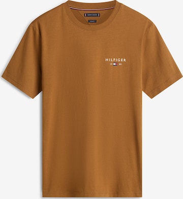 TOMMY HILFIGER Футболка 'BRAND LOVE' в Коричневый: спереди