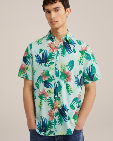 WE Fashion Rovný strih Košeľa - Zelená