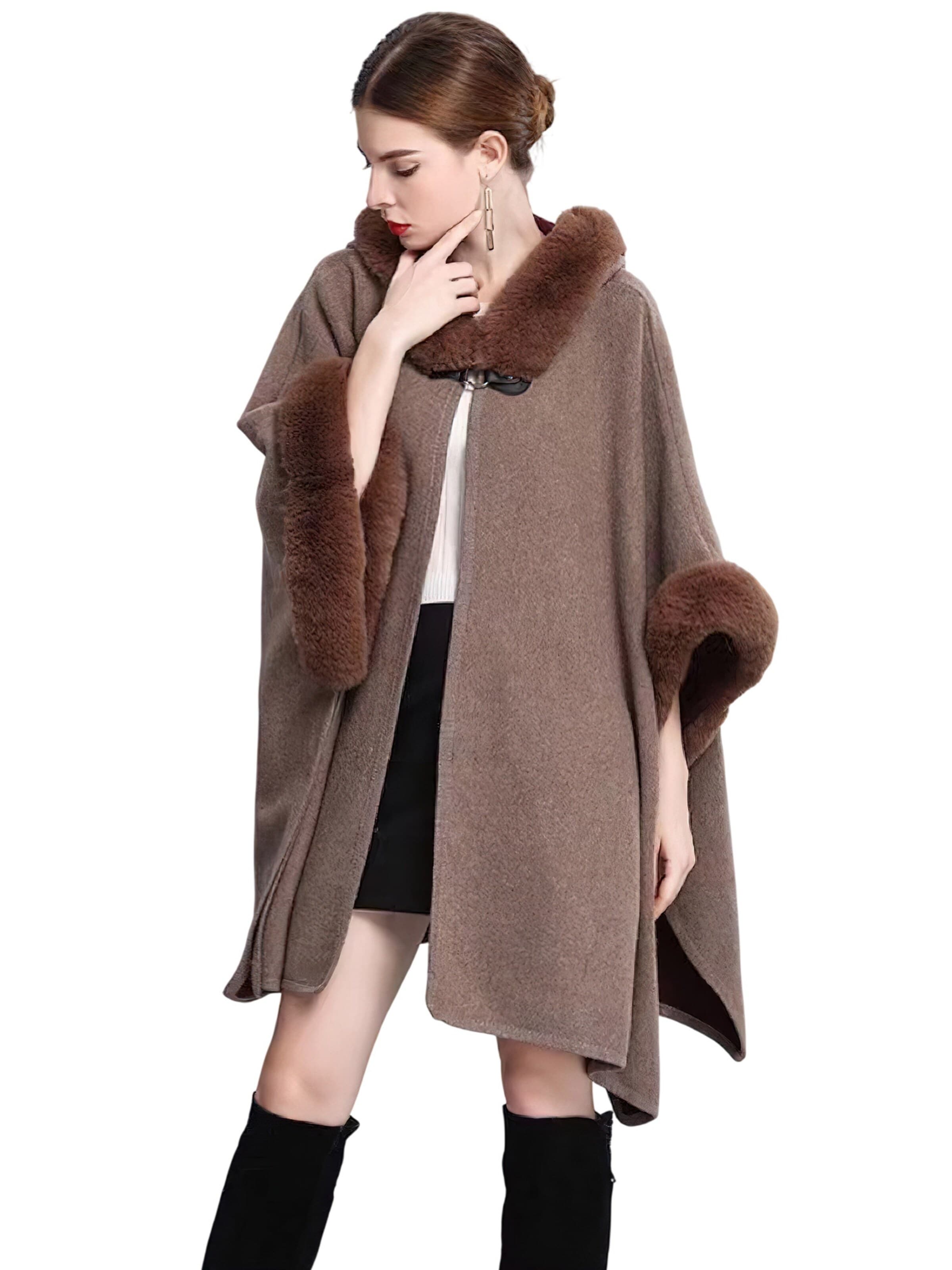 Magicshe Cape 'Cape mit Kapuze' in Brown