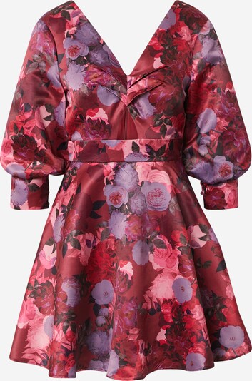 Chi Chi London Sukienka w kolorze bakłażan / jagoda / grenadynowym, Podgląd produktu