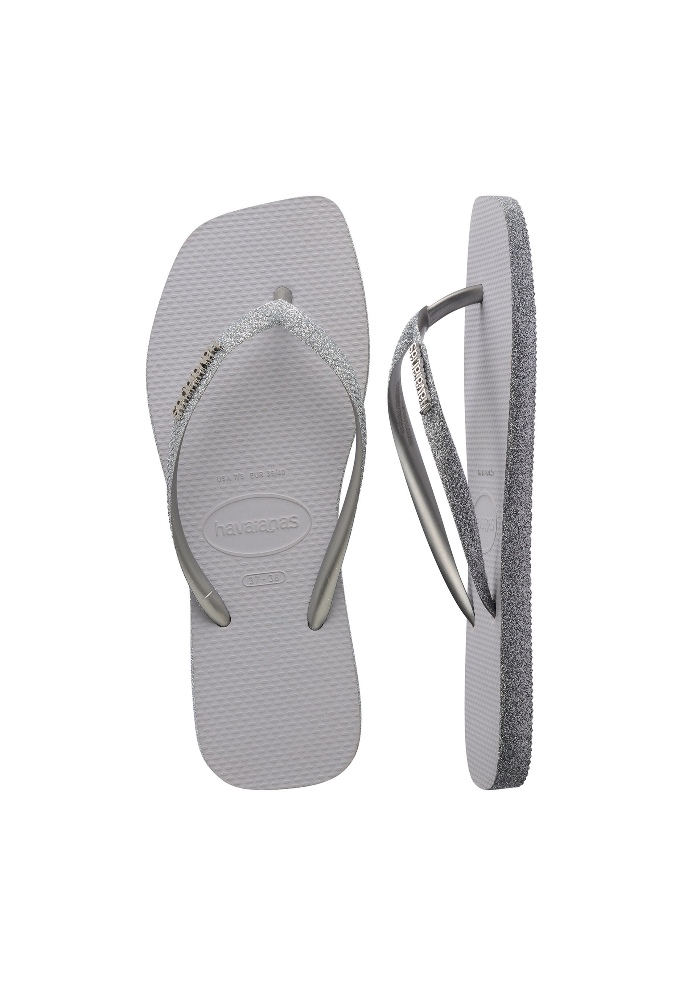 HAVAIANAS Žabky 'Slim Square Sparkle' – šedá
