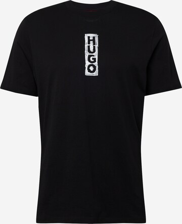 HUGO Shirt 'Dalbula' in Zwart: voorkant