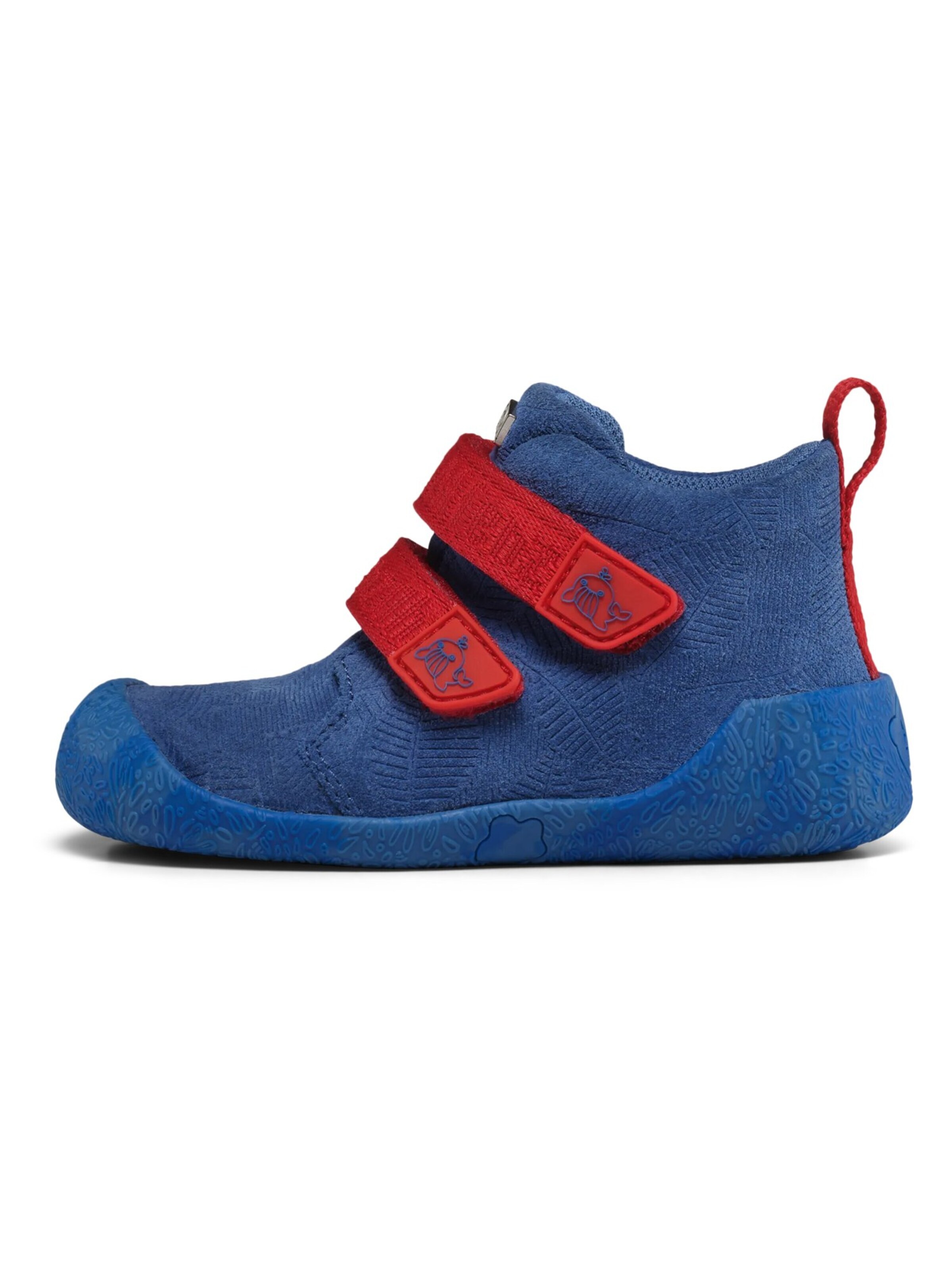 Affenzahn First-Step Shoes 'Lauflernschuh Leder Talky' in Blue: front