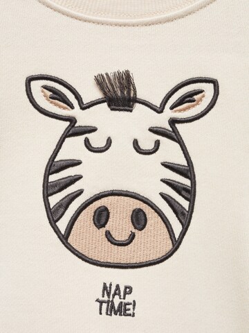 MANGO KIDS Sweatshirt 'Zebra' in Beige