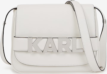 Borsa a tracolla di Karl Lagerfeld in bianco: frontale