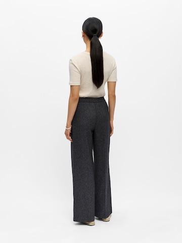 OBJECT Wide leg Παντελόνι πλισέ σε μαύρο