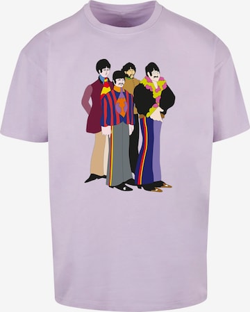 Merchcode T-Shirt 'Yellow Submarine - Group' in Lila: predná strana