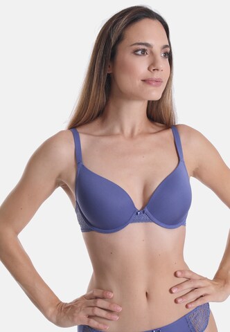 sassa T-shirt Bra in Blue: front