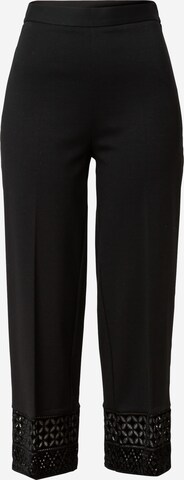 Twinset Normalny krój Spodnie w kant w kolorze czarny: przód