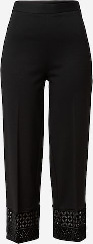 Twinset Spodnie w kant w kolorze czarny: przód