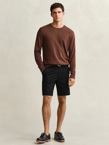 GANT - Regular Calças chino 'CLASSIC' em preto