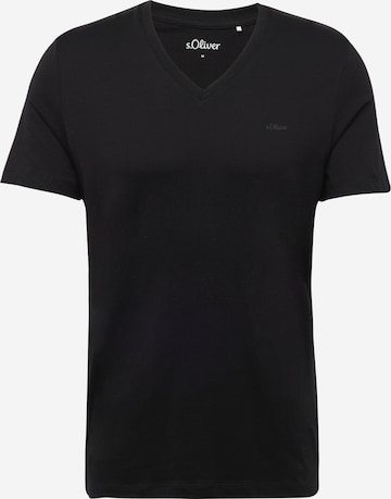 s.Oliver T-Shirt in Schwarz: predná strana