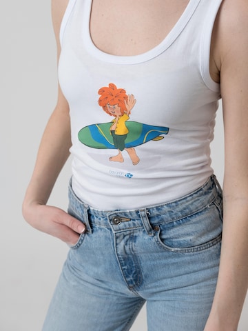 Bavarian Caps Top 'Pumuckl Surft' in White