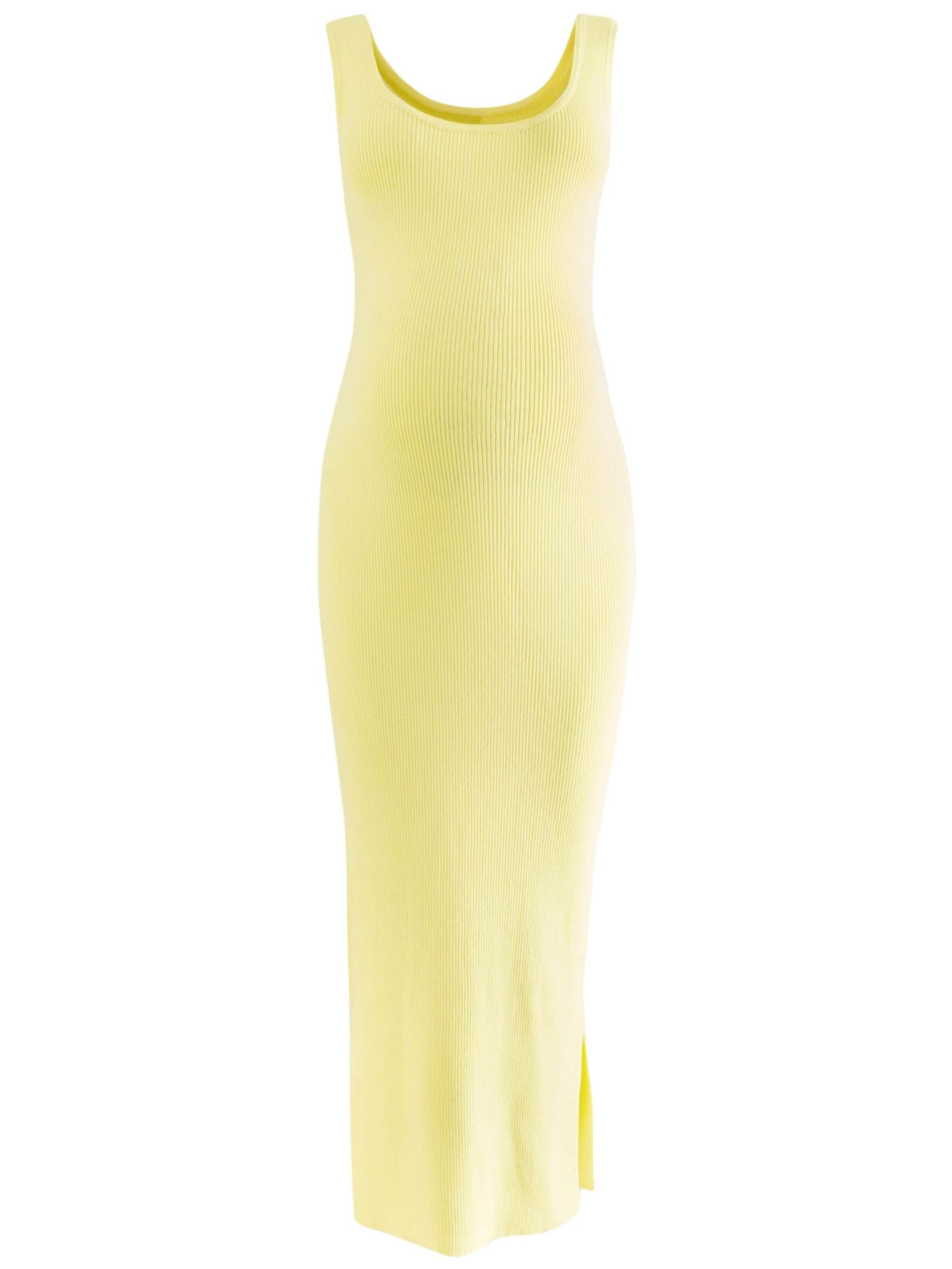 Next Πλεκτό φόρεμα σε κίτρινο: μπροστά