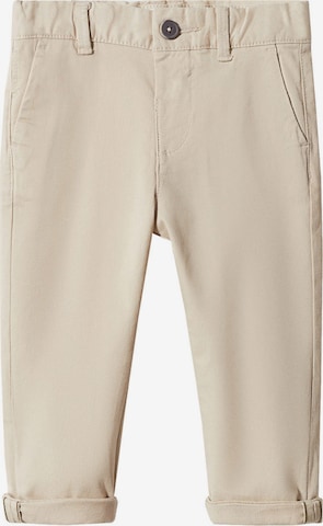 Coupe slim Pantalon MANGO KIDS en beige : devant