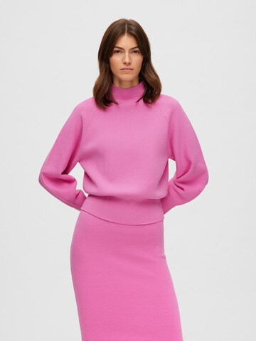 SELECTED FEMME Sweater 'MERLE FYRIA' in Pink: front