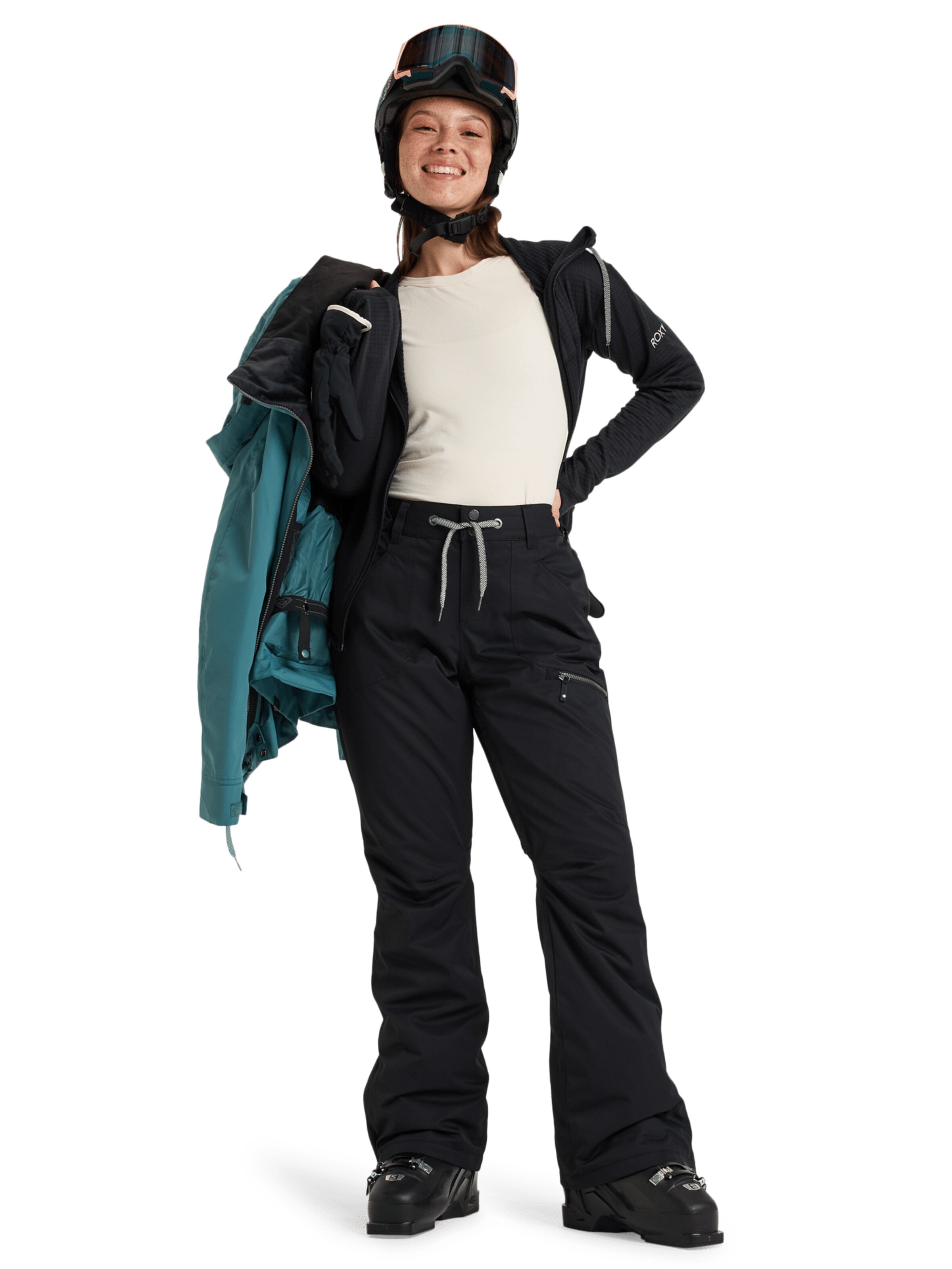 ROXY Regular Sporthose 'Nadia' in Schwarz