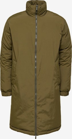 SELECTED HOMME Between-Seasons Coat in Green: front