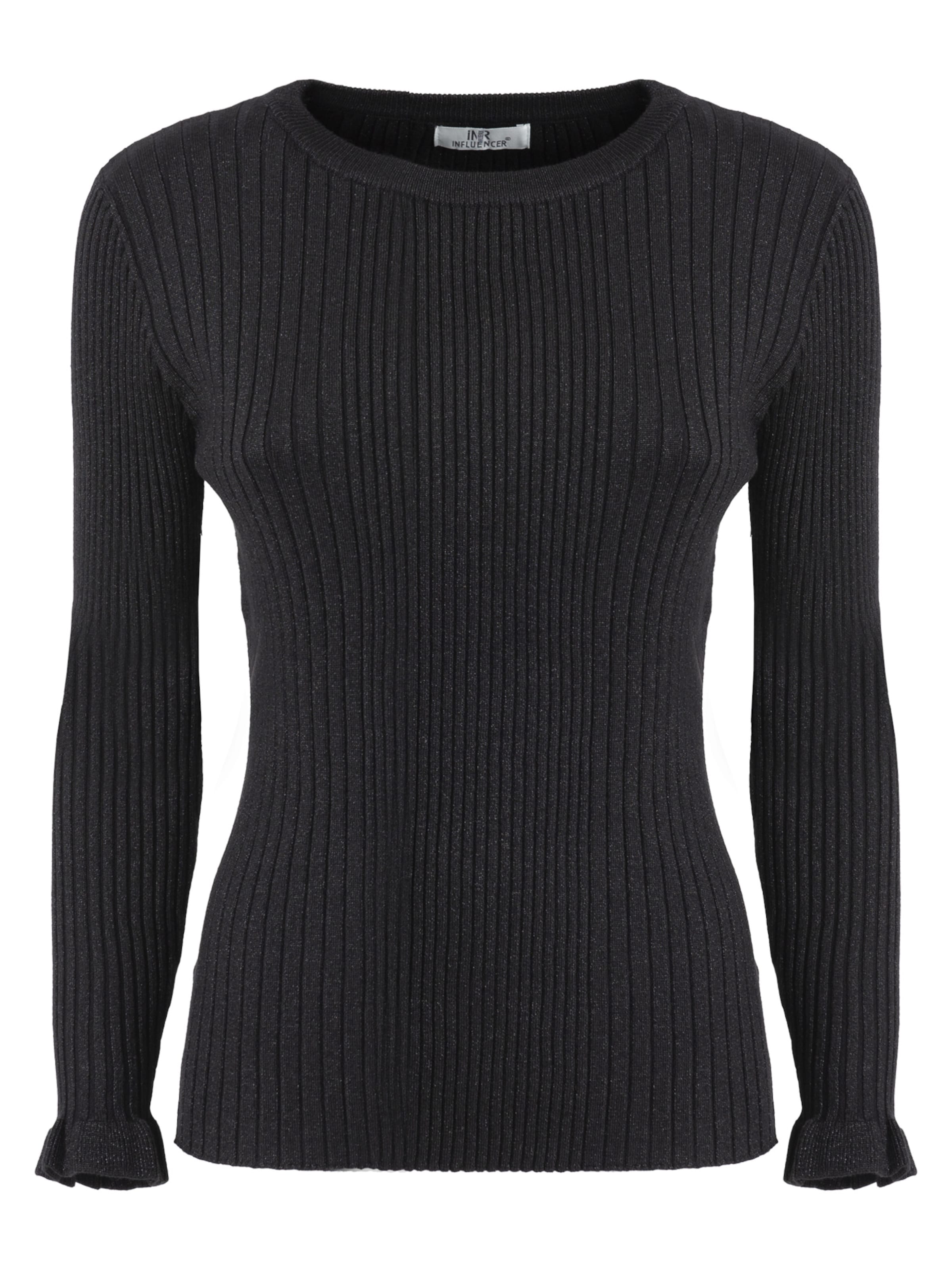 melns Influencer Džemperis: no priekšpuses