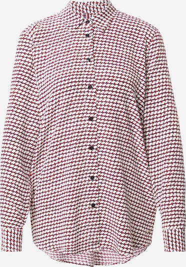 TOMMY HILFIGER Bluse in dunkelblau / dunkelrot / weiß, Produktansicht