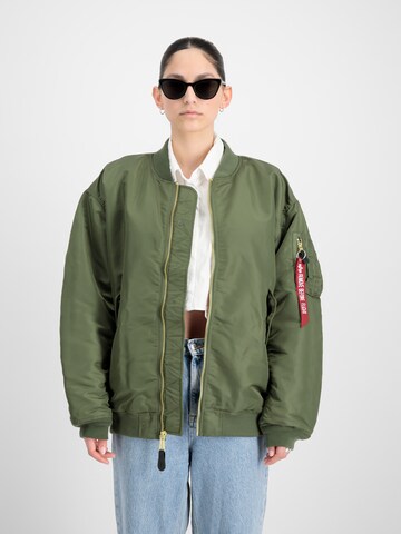 ALPHA INDUSTRIES Prechodná bunda - Zelená: predná strana