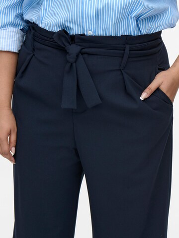 ONLY Carmakoma Wide leg Pleat-Front Pants 'ICOLE' in Blue