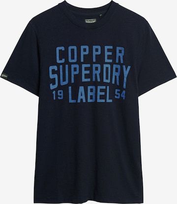 T-Shirt Superdry en bleu : devant