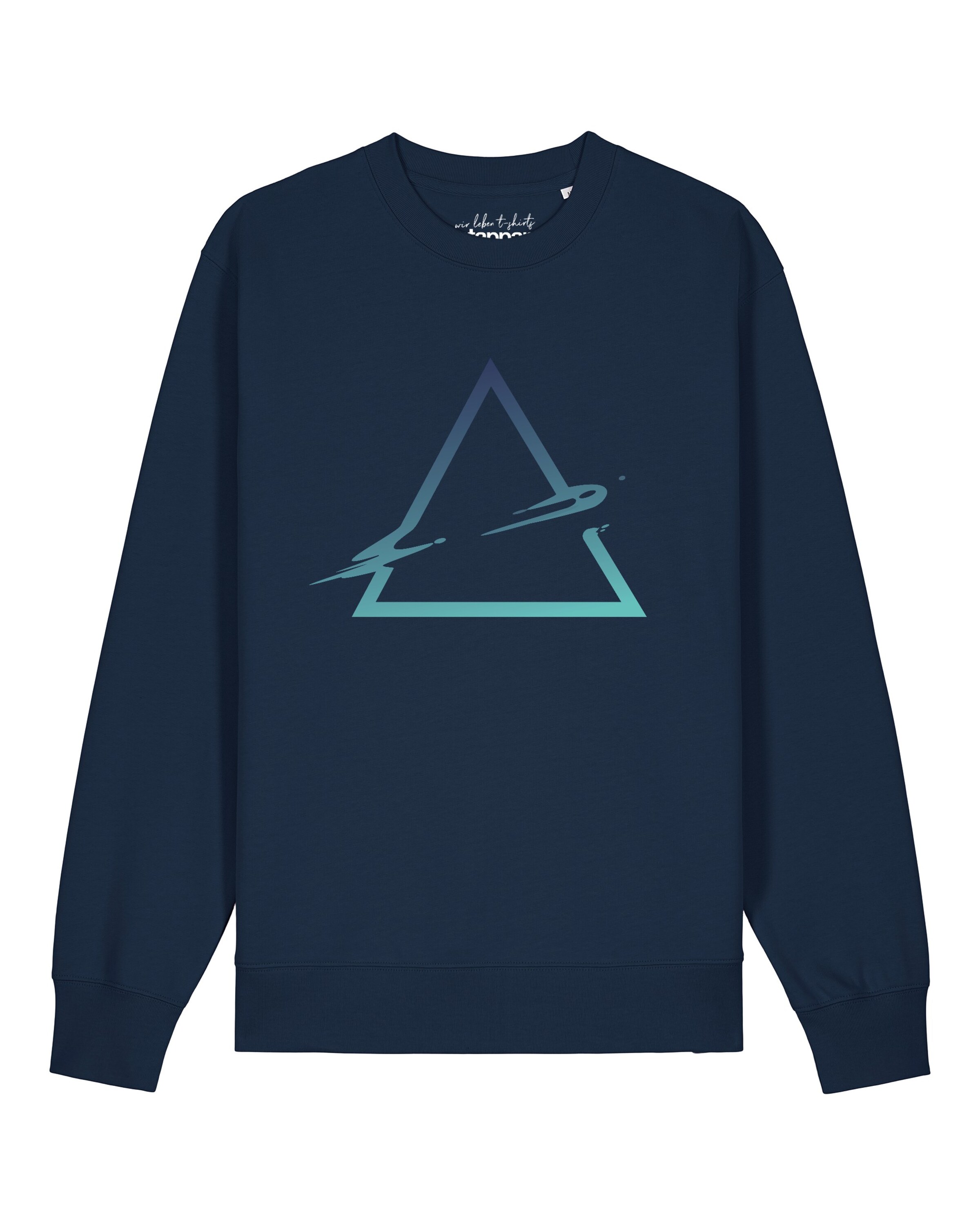 Sweat-shirt 'Triangle' Watapparel en bleu : devant