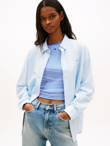 Tommy Jeans Blouse in Blauw: voorkant