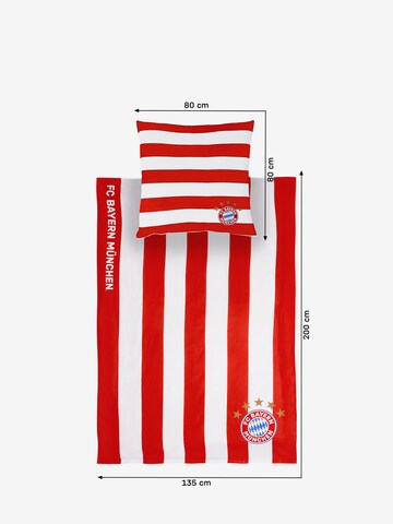 FC BAYERN MÜNCHEN Duvet Cover 'FC Bayern München' in Red