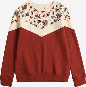 NAME IT Sweatshirt 'Noster' i rød: forside