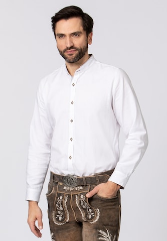 STOCKERPOINT Comfort fit Klederdracht overhemd 'Salto' in Wit: voorkant