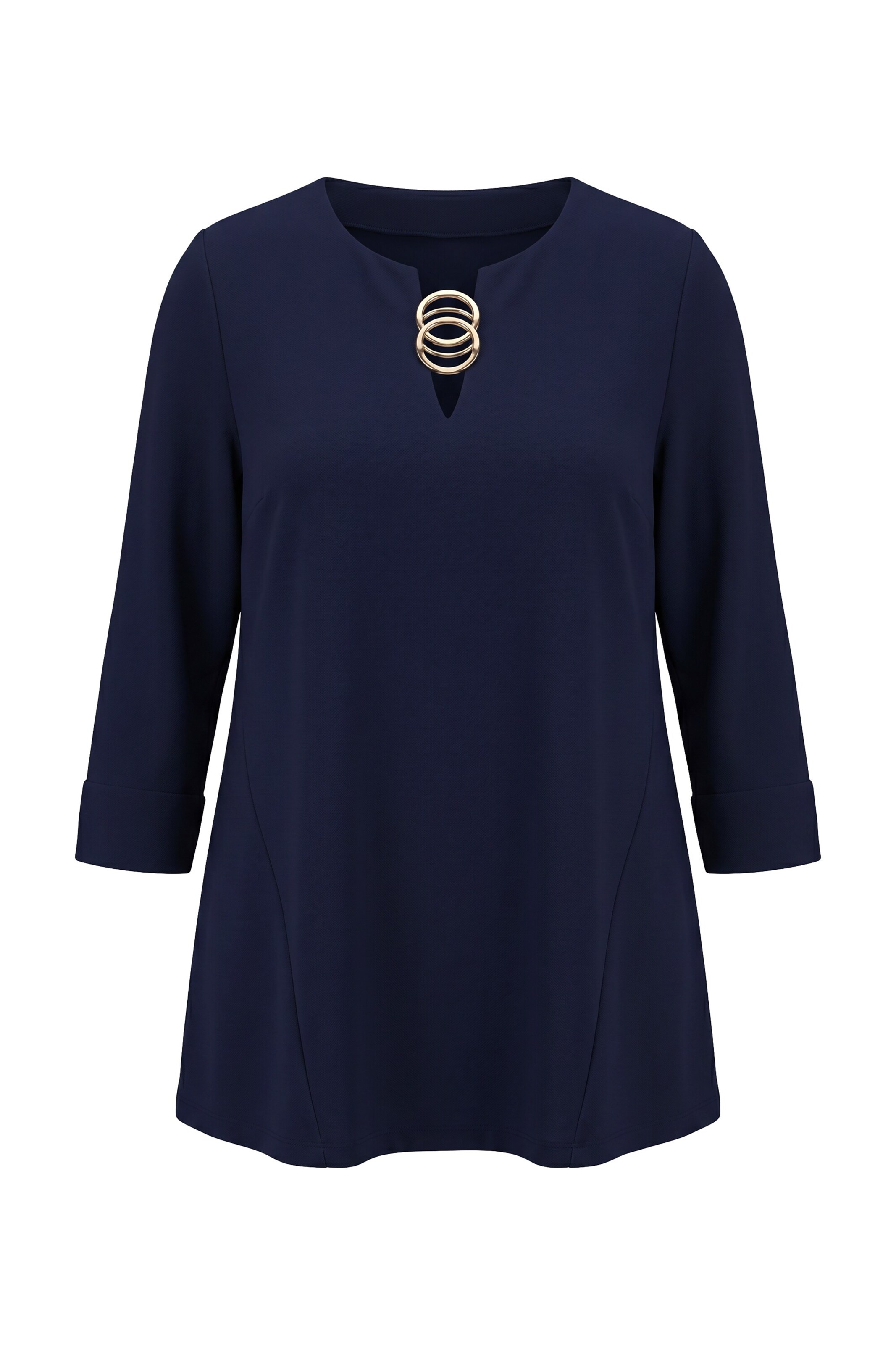 Ulla Popken Shirt in Blauw: voorkant