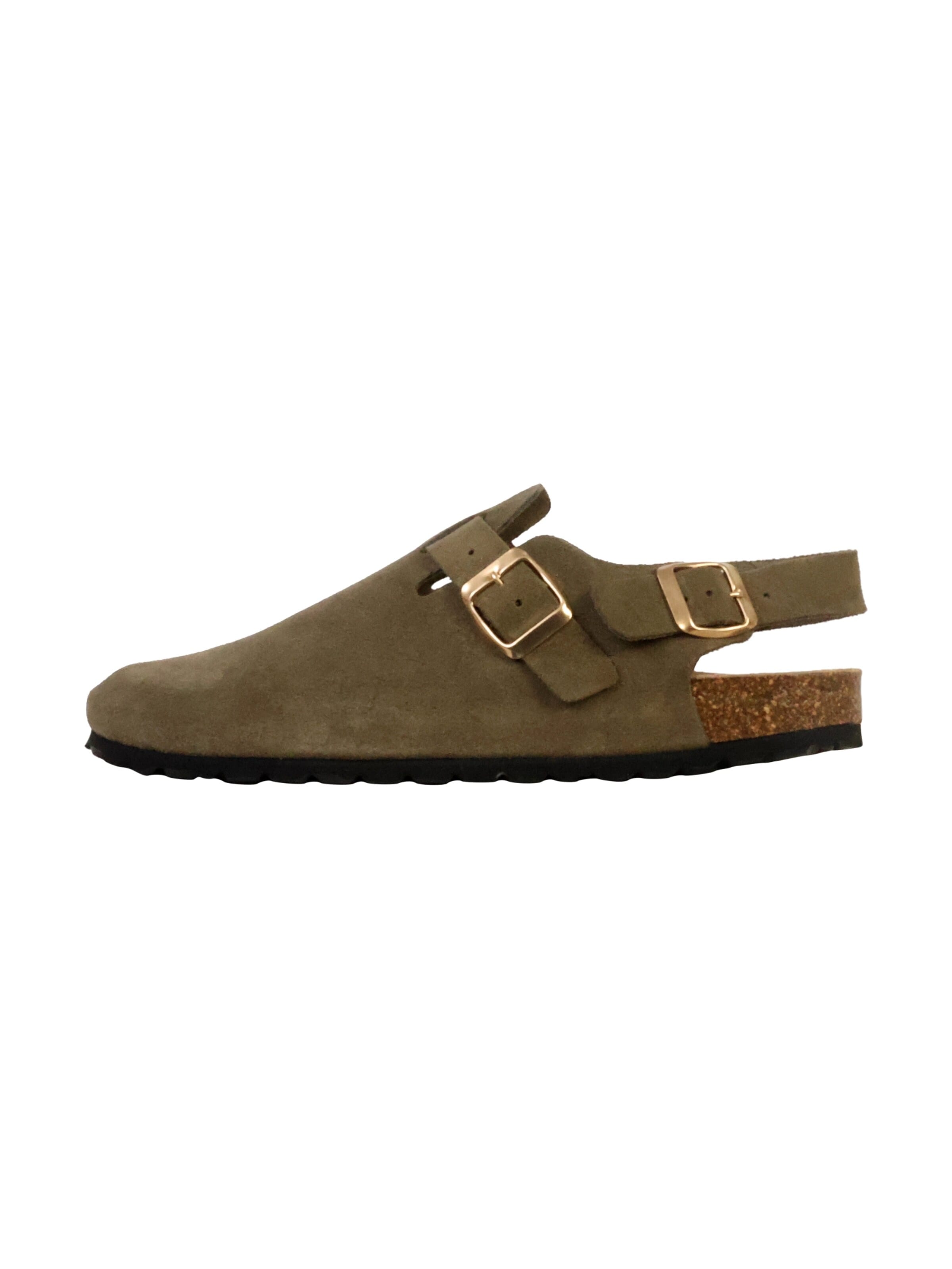 The Divine Factory Mules 'Leder-Pantoletten Noga Boreal BS Edge' in Green: front