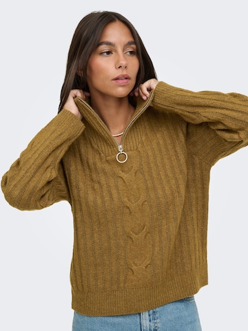 JDY Sweater 'JDYAndrea' in Brown