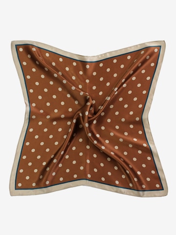 MayTree Scarf 'Seidentuch Punkte klein' in Brown: front