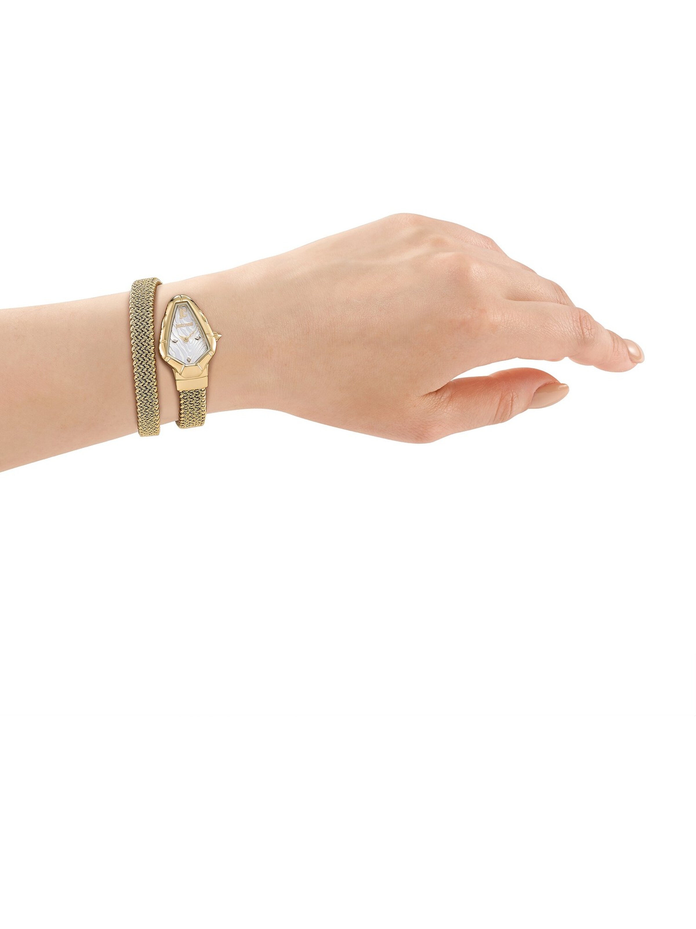 Just Cavalli Analoguhr in Gold: Vorderseite