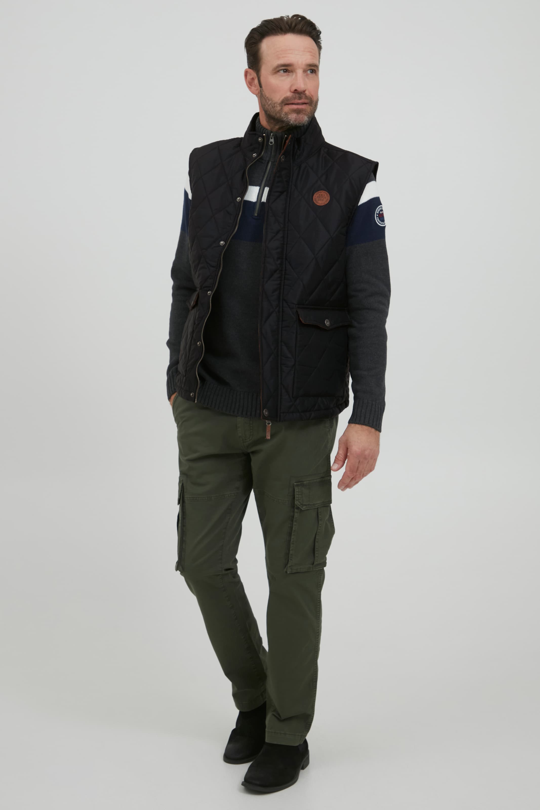 Männer Jacken FQ1924 Weste 'Ando' in Schwarz - SZ87568 Männer Jacken FQ1924 Weste 'Ando' in Schwarz - SZ87568