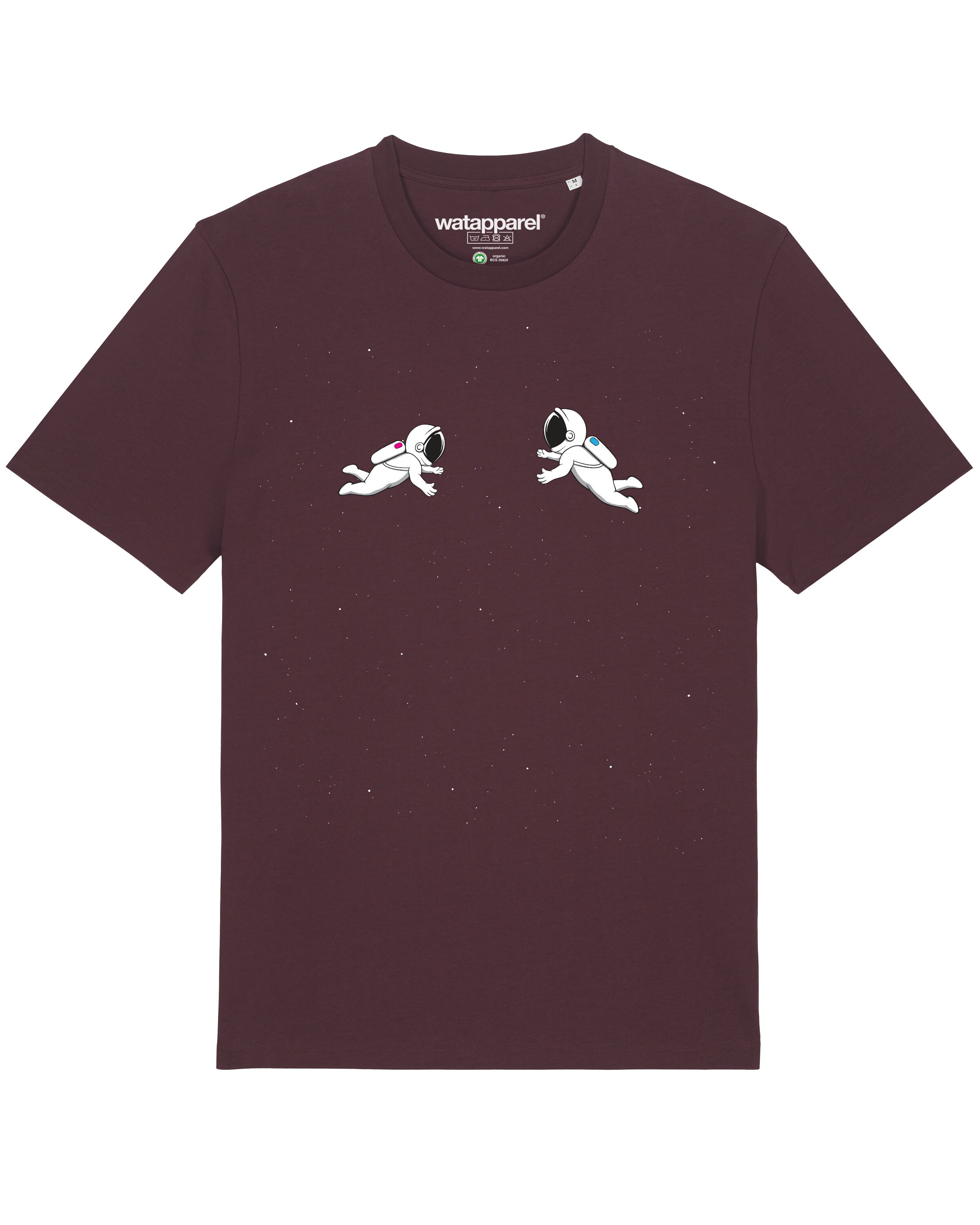 Maglietta ' Space love ' di Watapparel in rosso: frontale