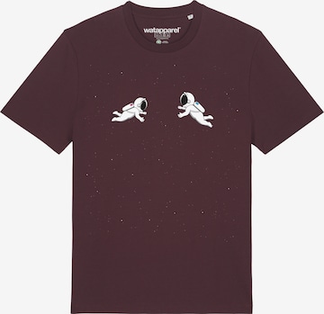 Maglietta ' Space love ' di Watapparel in rosso: frontale